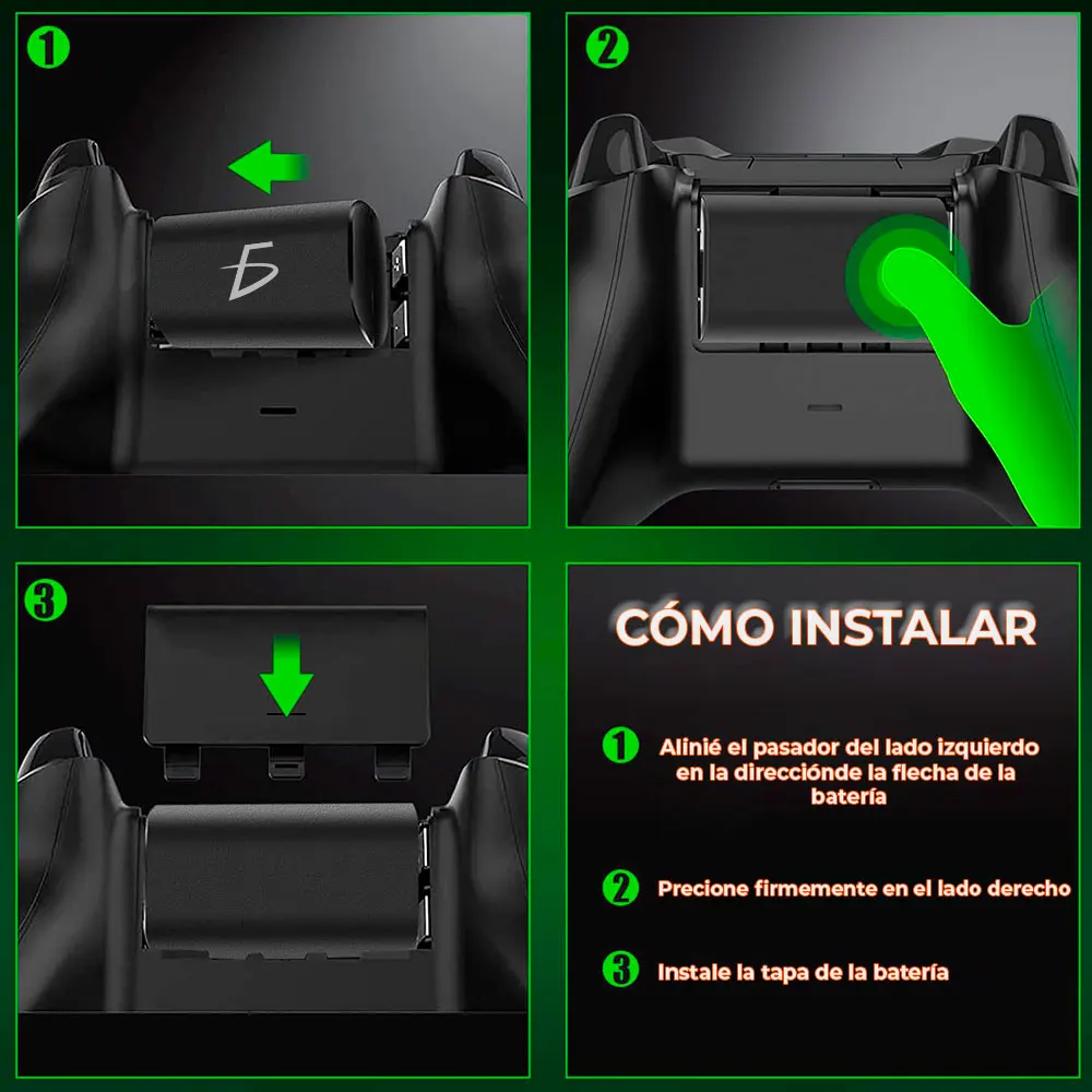 Rechargeable Battery and Charger Compatible with Xbox Series XS/Xbox One