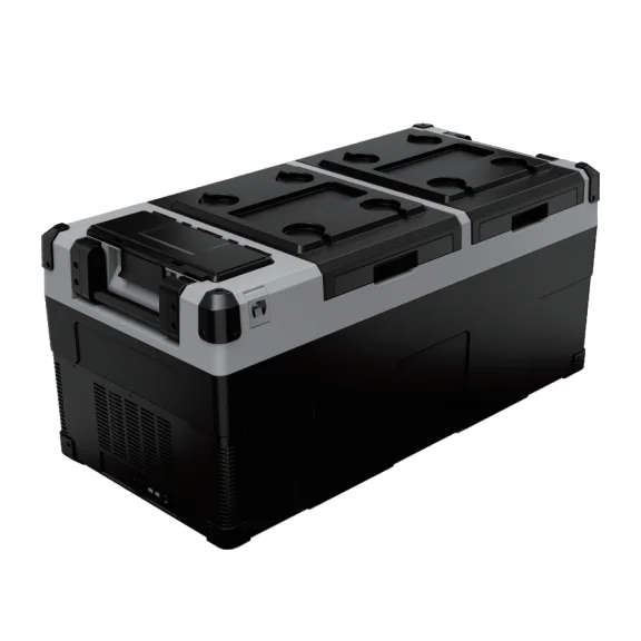 12V DC Compressor Mini Car Fridge Freezer Refrigerator Black Sports Ce Audi ABS 60W Freezers for Cars 100l Freon 6 Months 100