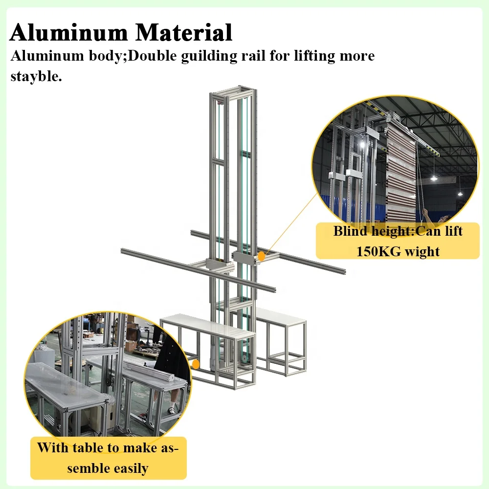 Double Working Stations Inspection Hoist for Roller/Venetian Blinds Machine Zebra/blackout Wooden Venetian Curtain Machine