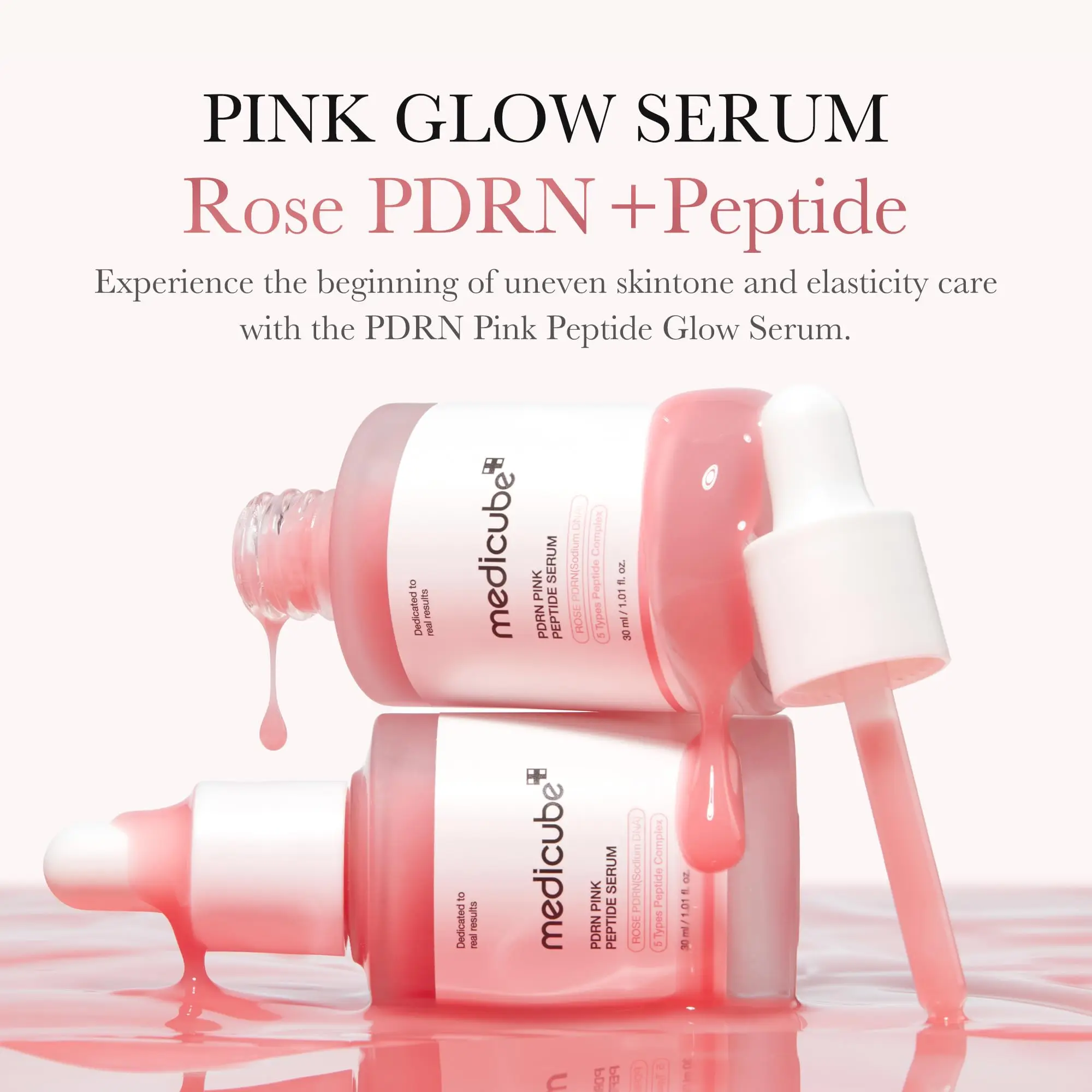 Wholesale Customized Same Medicube PDRN Pink Peptide Serum Korea Vegan Skincare Hydrating Moisturizing Firming Even Skin Tone