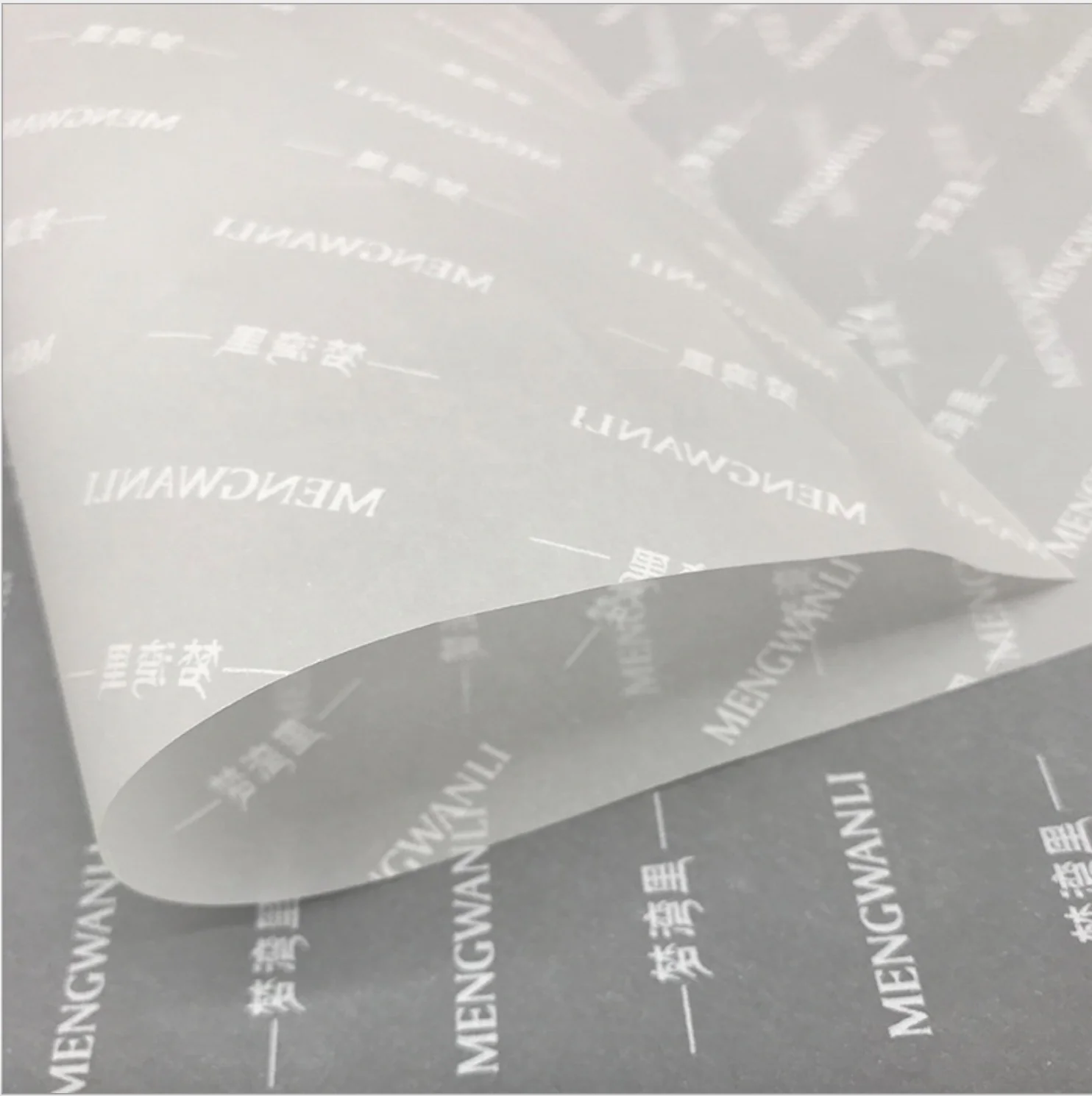 custom white tissue paper with white