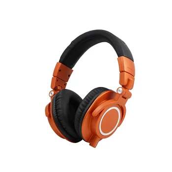 ATH-M50X Comfortable Over Ear Headphones Noise Cancelling, Orange, Silent Disco Headphones, Professional Studio Monitor Headpho