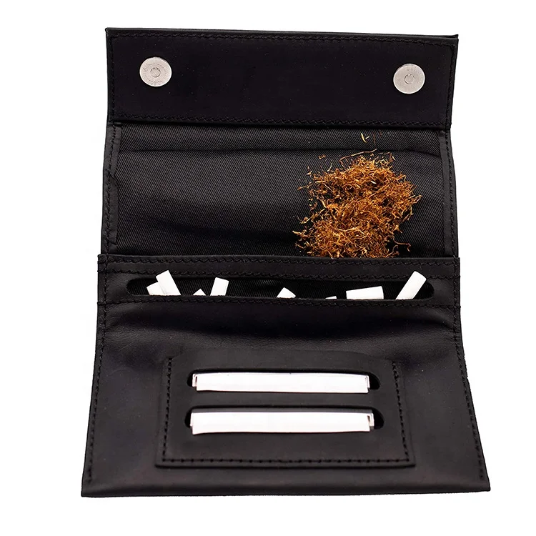 b&h tobacco pouch Boshiho Wholesale Rolling Tobacco Pouch Smoking Case Vintage Genuine  Leather Tobacco Bags Customized Leather Pouch