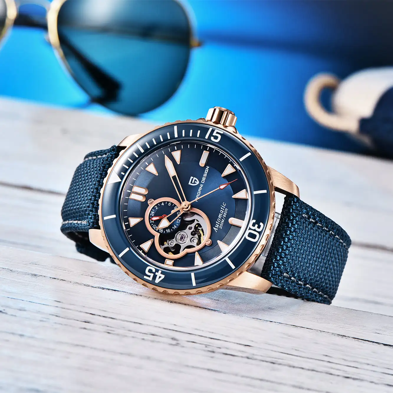 PAGANI DESIGN クロノグラフ 腕時計 Pagani Design 1674 Luxury Men's Mechanical Watch - NH39