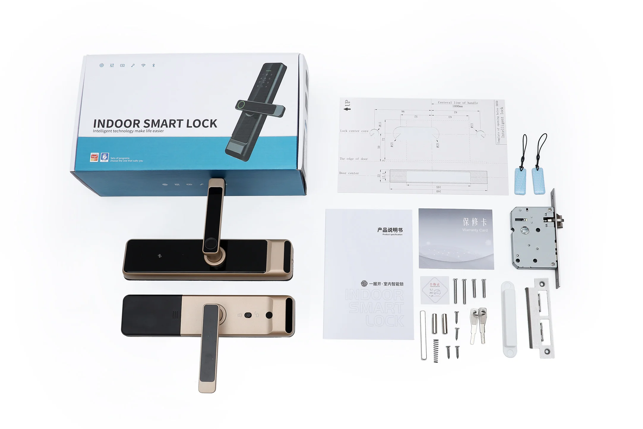 NewProductSmartHomeVideo Voice Fingerprint Tuya Wifi Peer to Peer Cat EyeSmartDoor Lock With Camera thumbnail 4