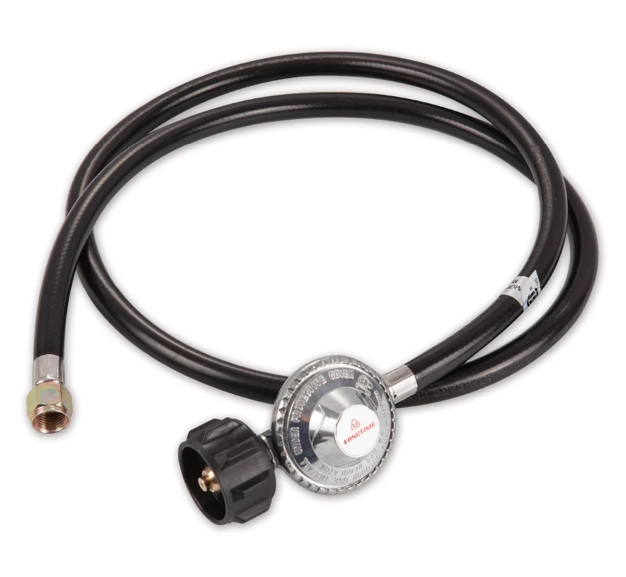 QCC 11W.C Low Pressure LPG Gas Regulator LPG with 4 Feet Hose for BBQ Grill