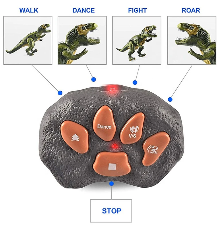 Hot selling plastic remote control simulation animal electric rc dinosaur toys
