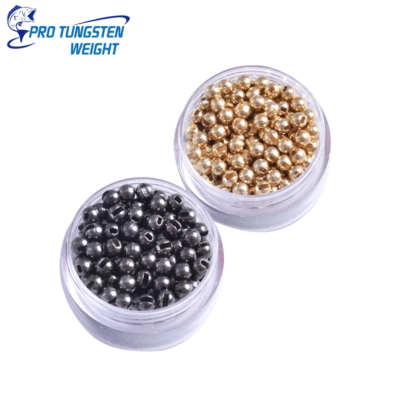 Pro Tungsten Weight Plated Slotted Tungsten Beads for Fly Tying