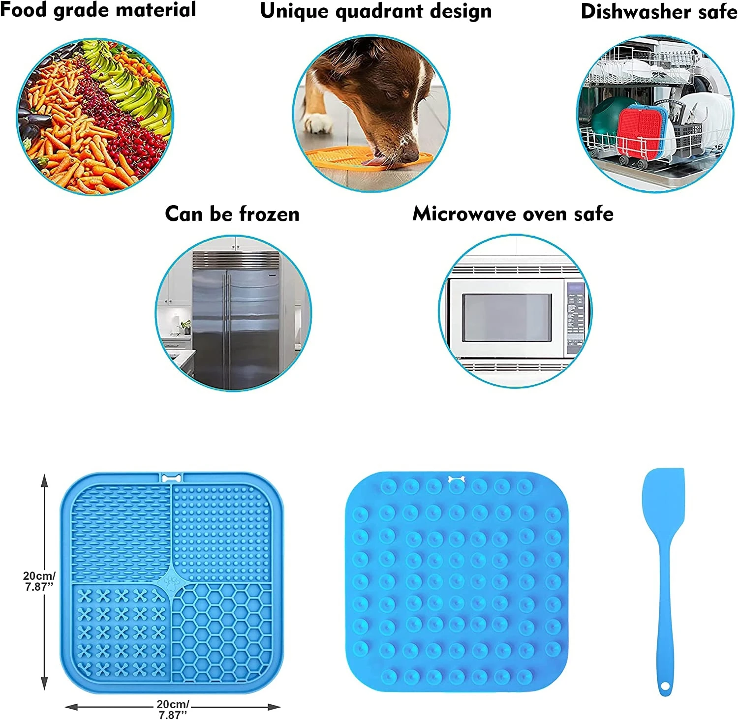 Custom Pet Pad Silicone Anxiety Relief Alternative Slow Eating Licking Mat Dog to Slow Feeder Dog Bowls