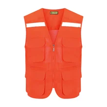 Factory Custom Security Vest Reflective Two-color Pocket Clothing Construction Road Safety Vest With Logo
