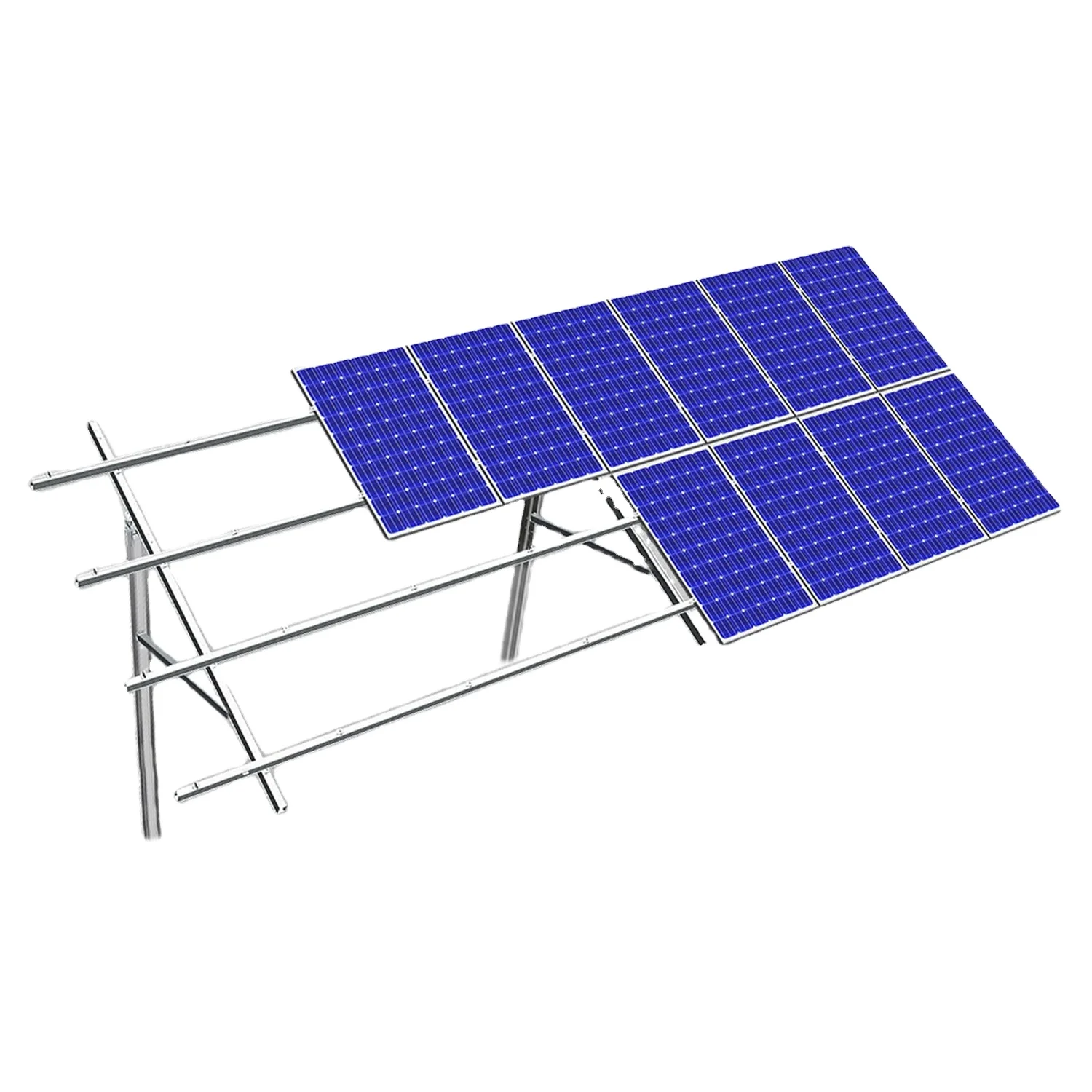 Economical Hot Galvanized Steel Spain Hot Selling  Solar Ground Mounting double Glazing Panels System