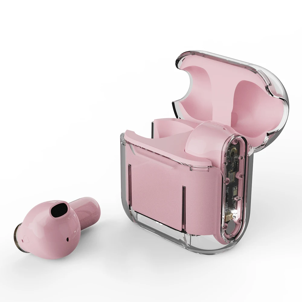 Retail Package NO MOQ New Punk Design Transparent TWS Earbuds for Iphone 16 Pro Max