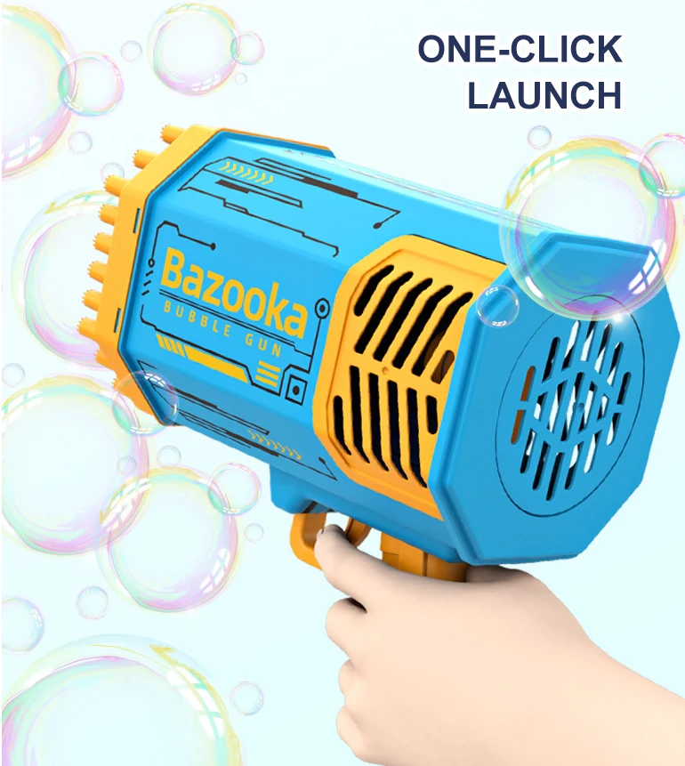 Chengji New Electrical Summer Soap Water 69-hole Blower Machine Rocket Boom Spielzeug Bazooka 88 Holes Bubble Gun Toy