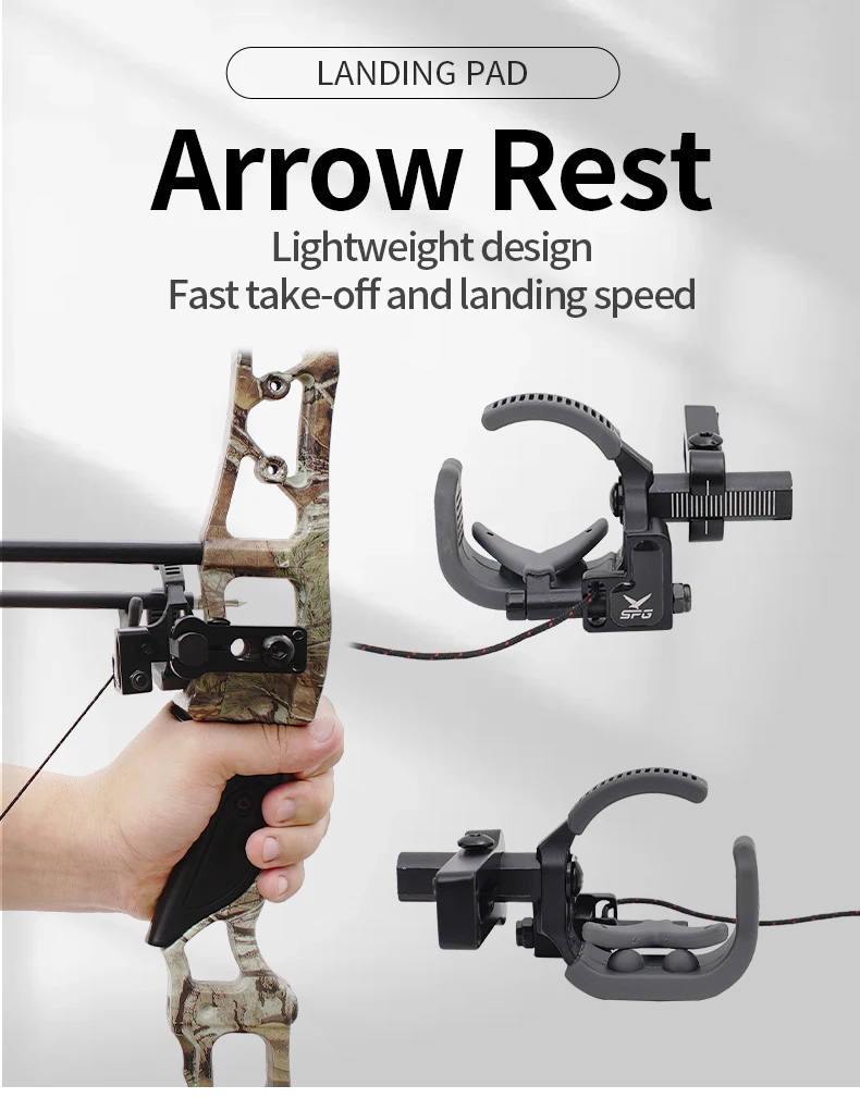 Spg Archery Compound Bow Arrow Rest Up Down Metal Landing Pure Carbon