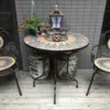 Bronce dos sillas una mesa (diámetro 80cm)