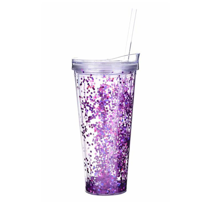 Purple Tumbler, Purple Glitter Cup, Purple Cup, Glitter Cup