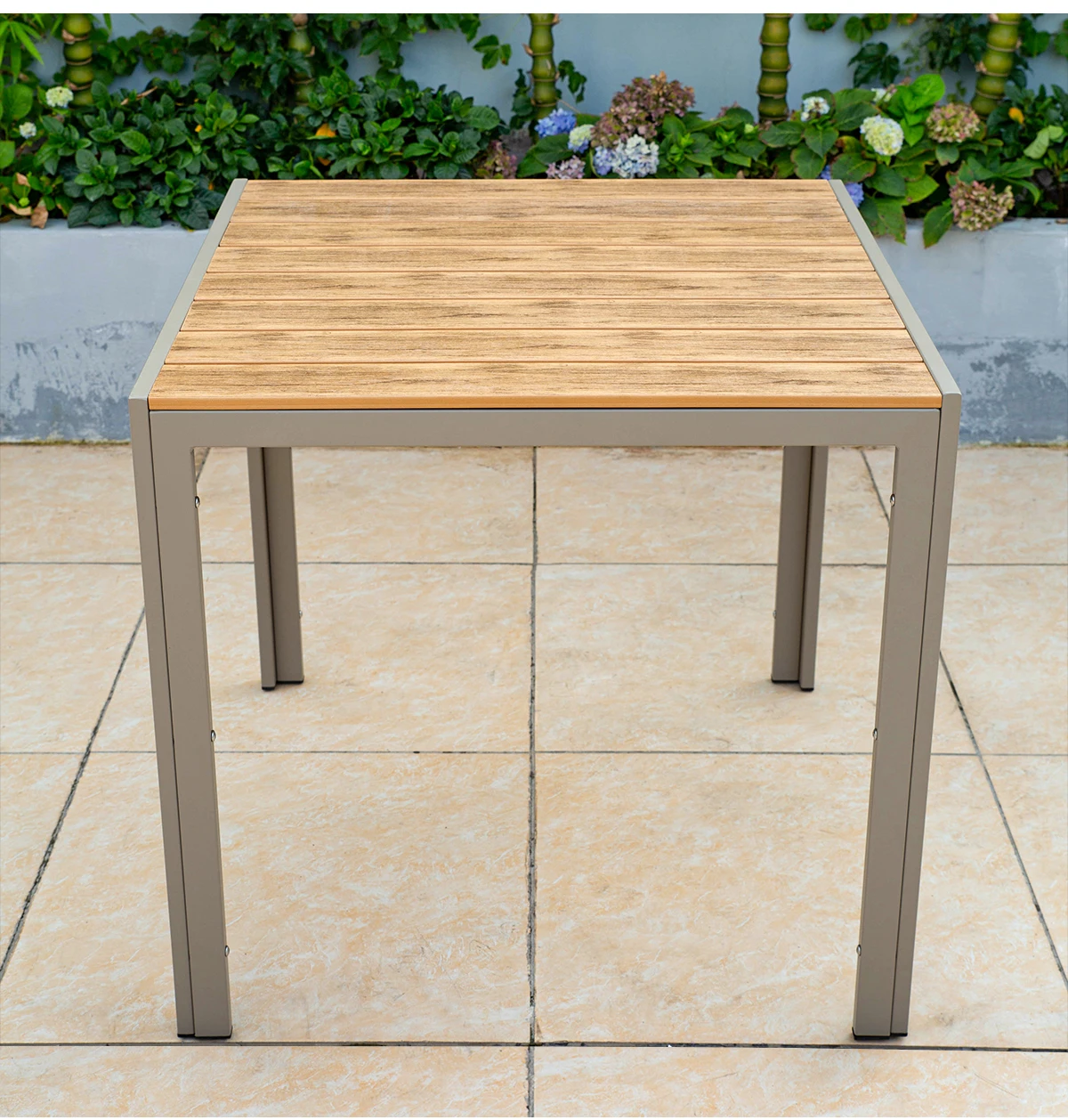 Top Quality Teak Teak Outdoor Dining Table Furniture Nordic Courtyard