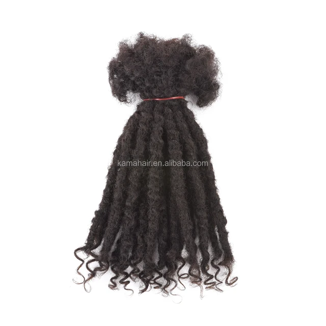 KAMA Human Hair Soft Dreadlocks Loc Extensions 0.8cm Handmade Crochet Hook Single Weft Virgin Hair Dreads Extension Wholesale