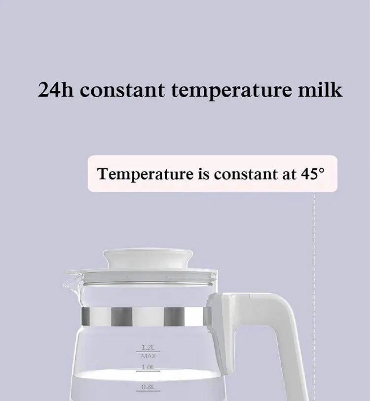 1.2L Infant Thermostatic Milk Regulator Kettle Hot Water Smart Insulation  Pot Automatic Milk Warming Warm