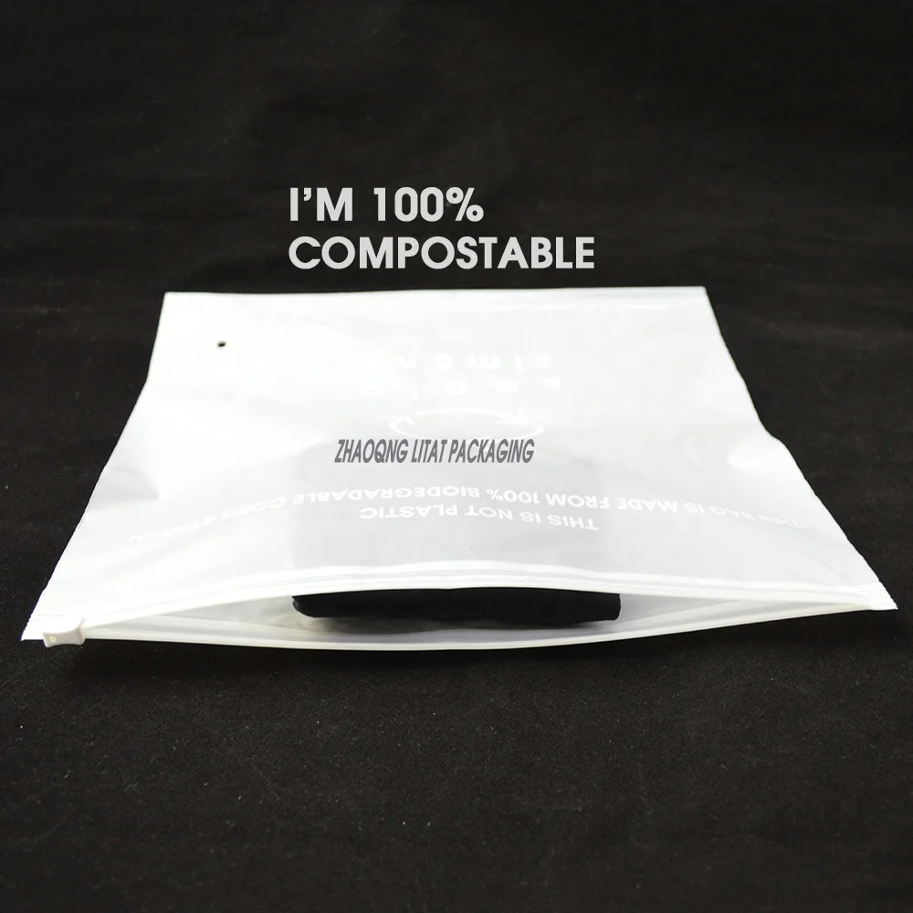 Free Samples Eco-friendly Bio Degradable Cornstarch Custom Bag Zipper Bag with Competitive Price Compostable Biodegradable Bag