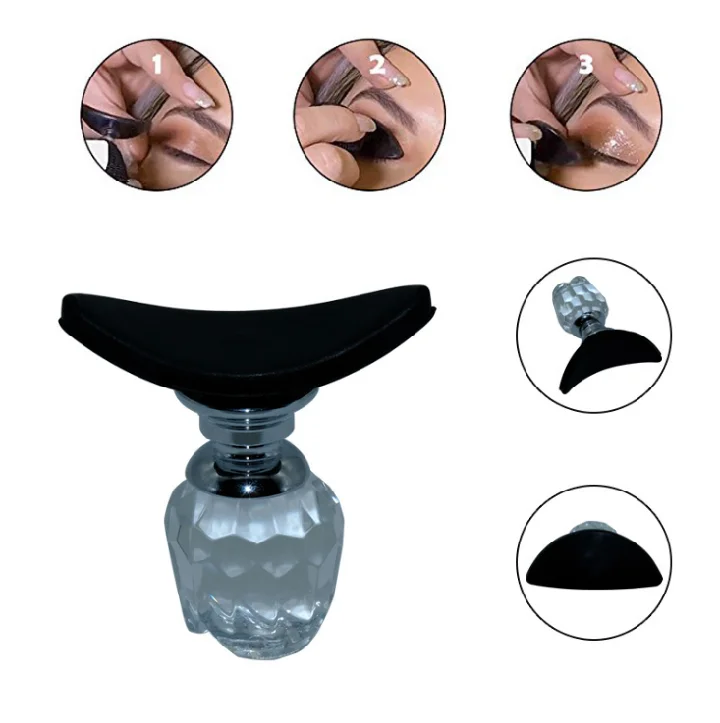 Ленивый штамп для теней с прозрачной шариковой ручкой, силиконовый аппликатор для теней для век, косметический инструмент для нанесения теней