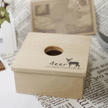 New Creative Drop Resistance Log Color Bamboo Wooden Piggy Bank Money Boxes