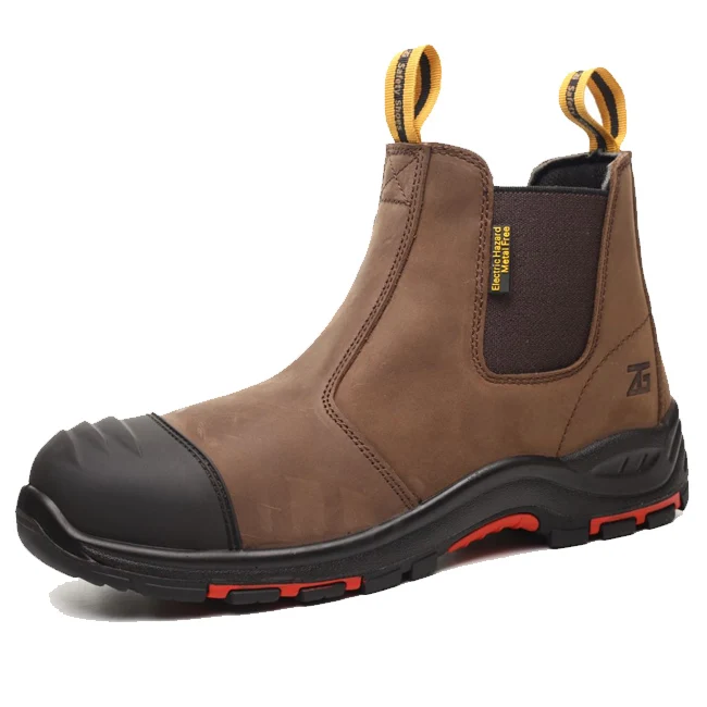 ZG L603 Chelsea Safety Boot - Durable Crazy Horse Leather