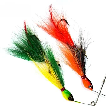 Factory Silicone 36g Rotating Spoon Freshwater Northern Musky Fishing Jig Head Bucktail Lures Spinnerbaits for Carp Bass No – Soft Lure – view 5