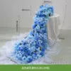 Diseño de cascada floral de mesa azul (estilo AC)