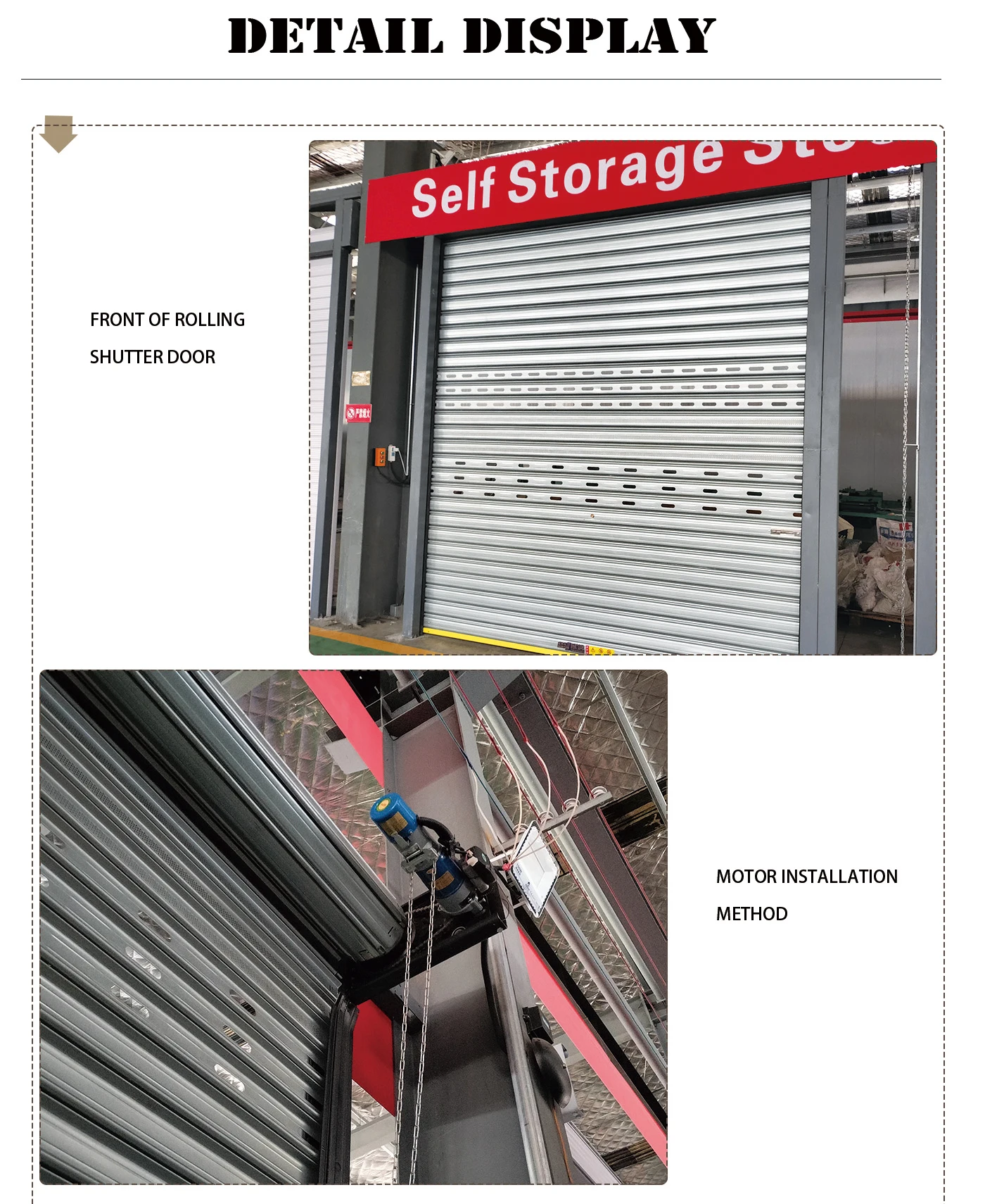 Modern white steel windproof anti-theft warehouse door Rolling shutter door supplier