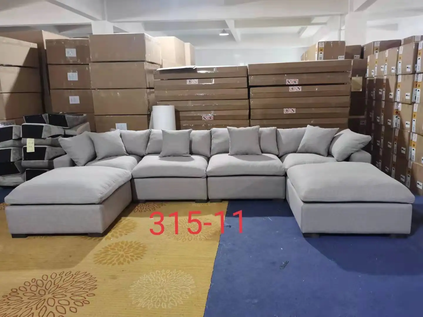 Hot Sell Customized Sectional Sofa Furniture Duck Feather Sectional