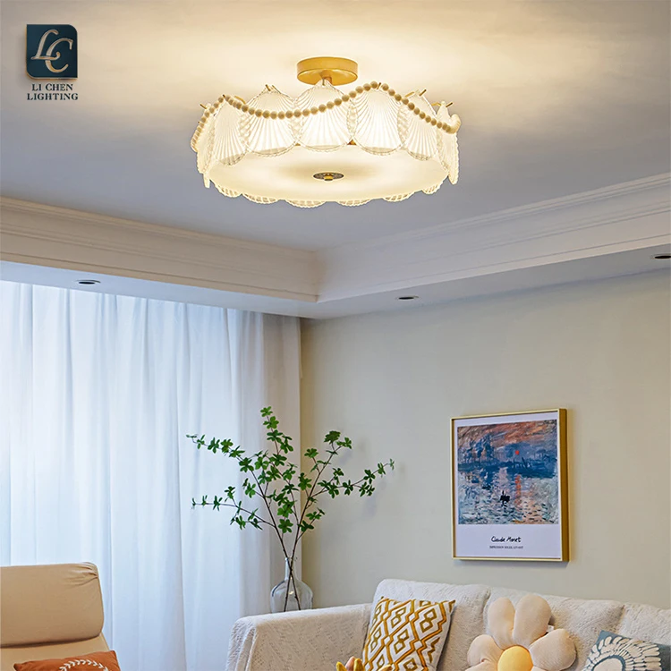 D0006 Luxury Style Indoor Decoration Hotel Corridor Villa Glass Modern LED Ceiling Lamp