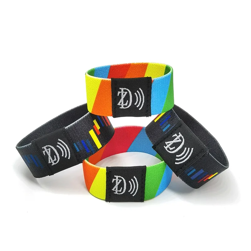 Reusable Textile NFC Wristband  Ultralight EV1 Cashless Payment Polyester NFC Bracelet