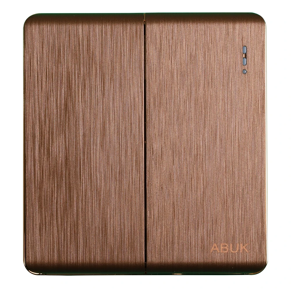 Абук пммц Черный панель 10A 250V 2 gang способ настенный переключатель кнопка современный домашний Электрический выключатель