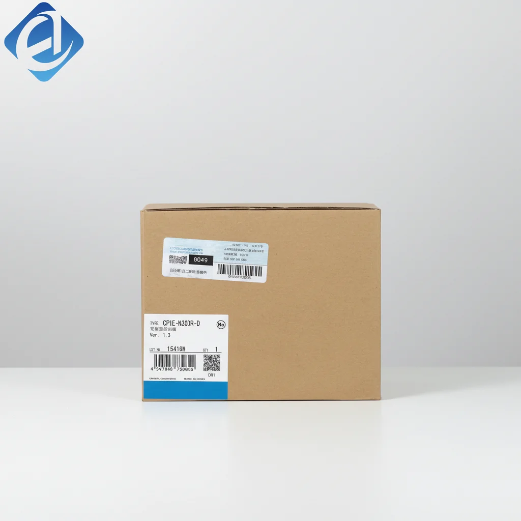 New Original Omron CP1E series compact PLC. 30 I/O points (18 inputs/12 relay outputs), 24V DC power supply, built-in RS232/RS485 ports, high-speed counter, pulse output. Used for small-scale industrial automation control, stable performance, easy program