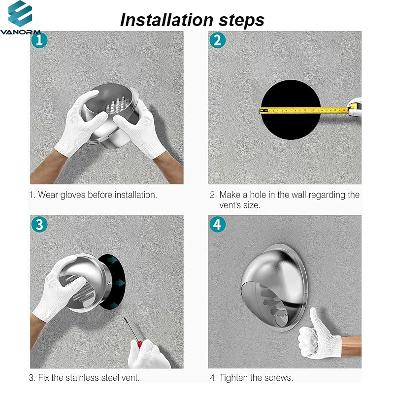 Stainless Steel Wall Exhaust Hole Cover