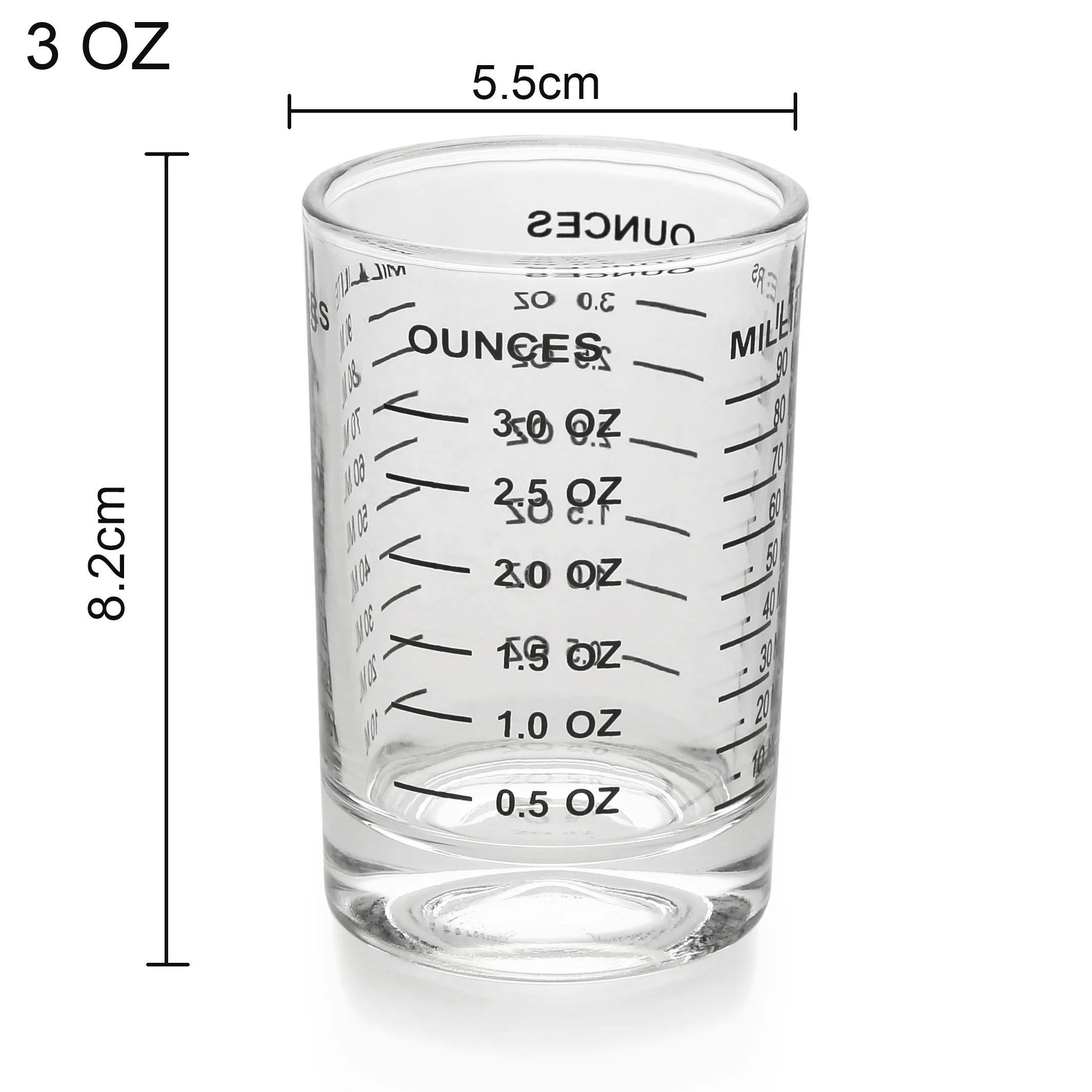 BCnmviku 90ML Espresso Shot Glass Measuring Cups German Measurement Cup High Quality Custom Logo Sublimation Shot Glasses Cup