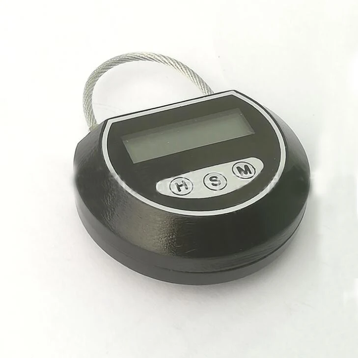 YH2170 USB Rechargeable 99-Hour Padlock Timer High Definition LCD Display Steel Magnetic Anti-theft Lock for Door Time Alarming