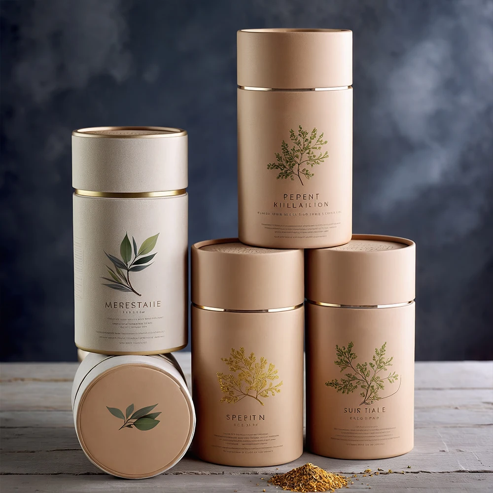 Flexography Customized Bio-Degradable Paper Tube Spice Salt Packaging Powder Food Paper Tube Packaging