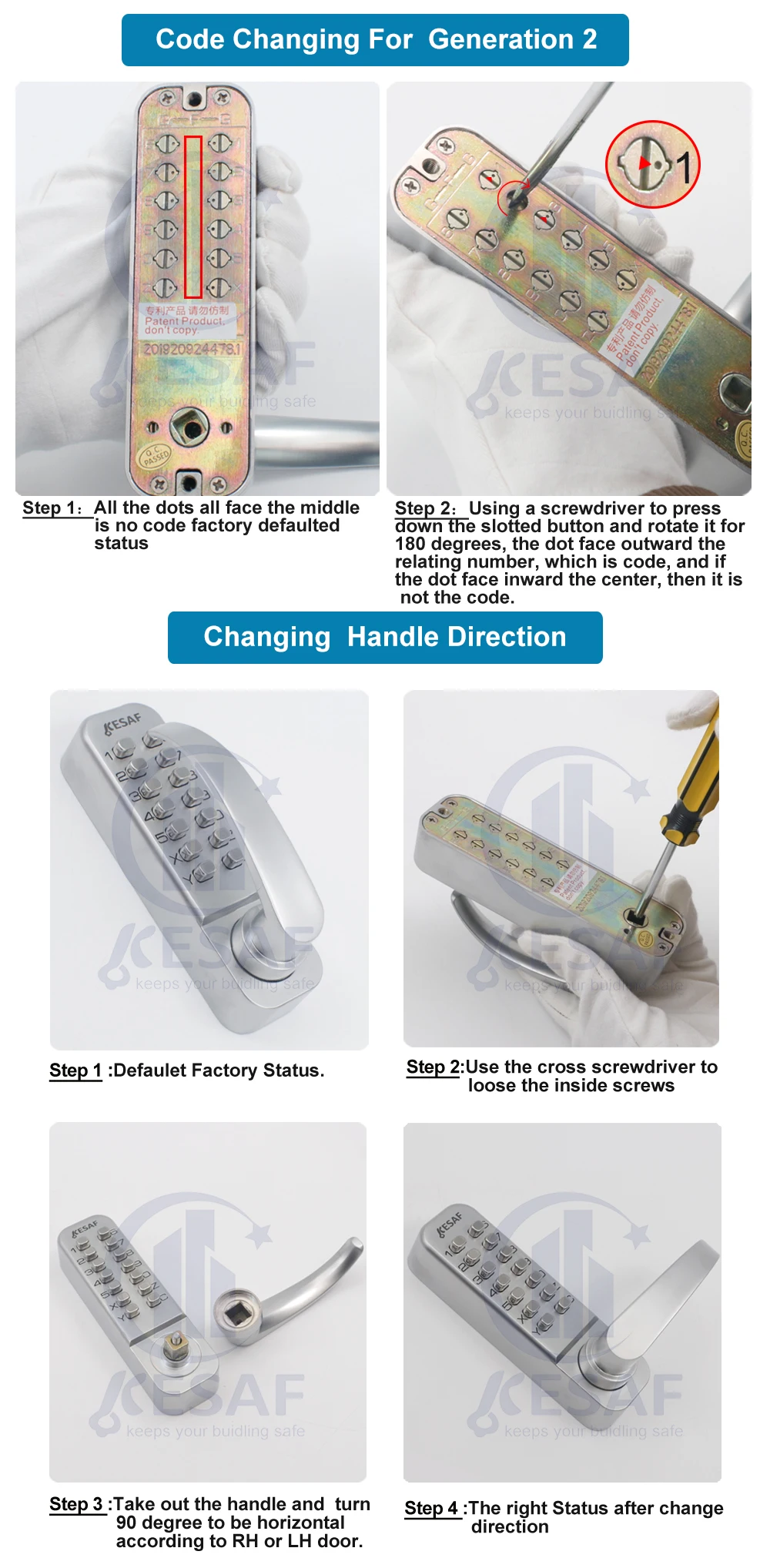 Push Button Door Lock Installation Keyless Entry Safe Push Button Lock Zinc Alloy Door Lock for Outdoor ...