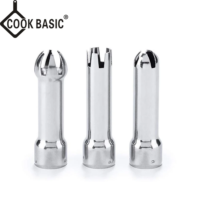 Высококачественные алюминиевые декоративные насадки кухонный дозатор с 3 наконечниками из нержавеющей стали