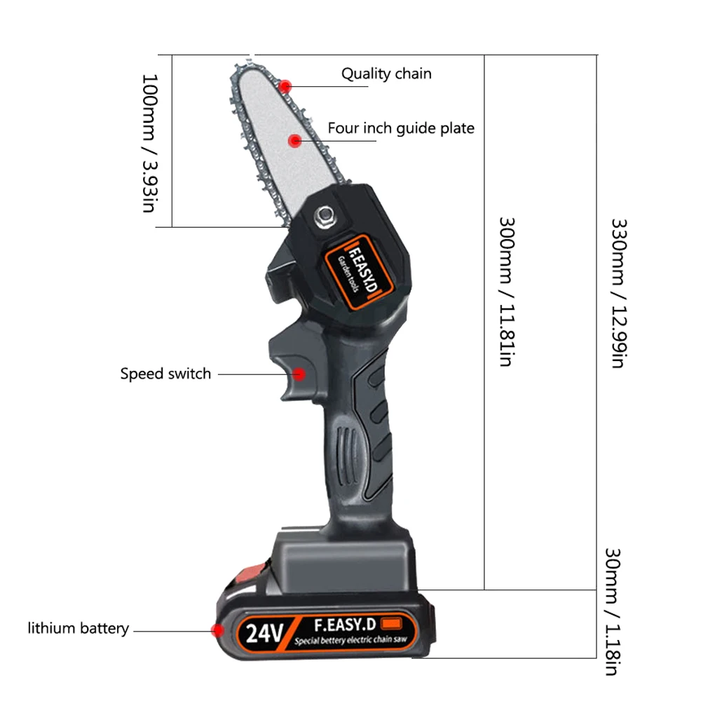 Electric Pruning Saw 4-inch Portable 