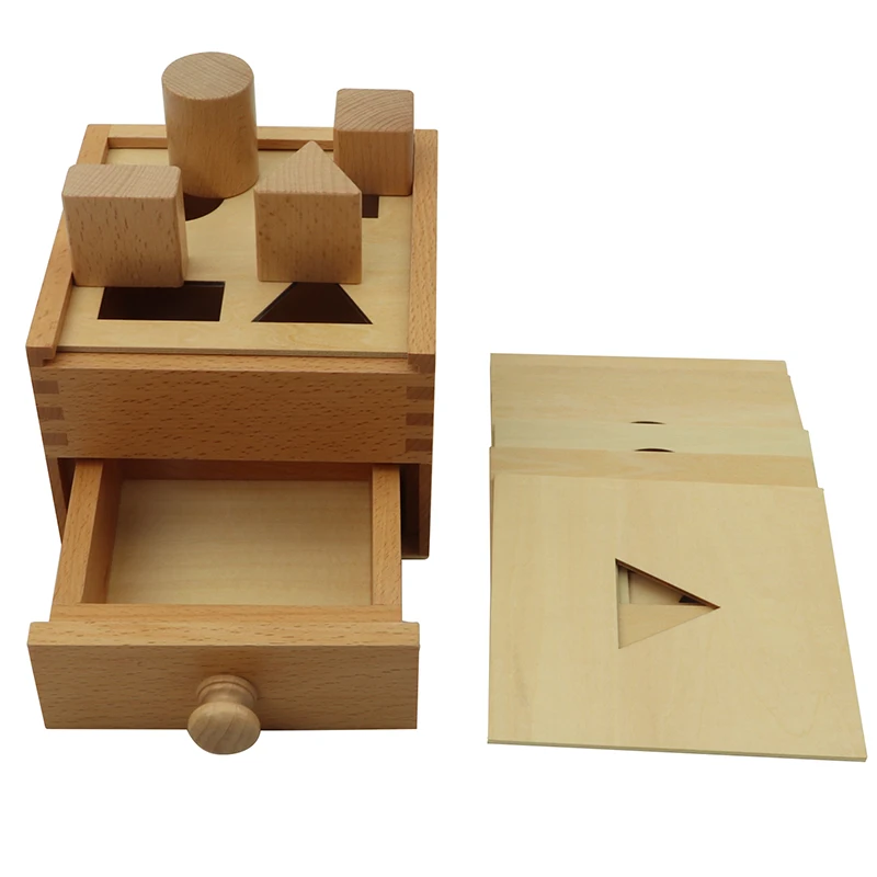 LT039  Multiple Shapes Blocks With Box Montessori Material Manufacturers Equipment Infant Momtessori Wholesale Suppliers Toys
