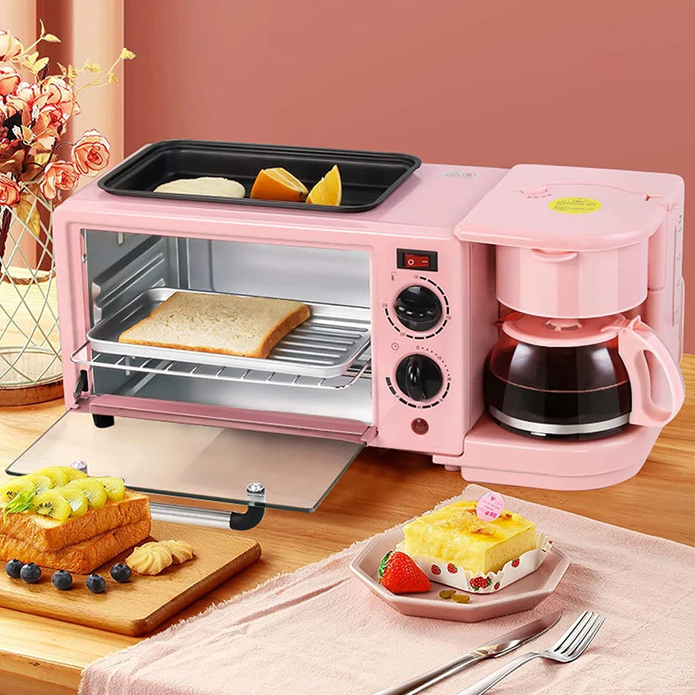 3 in 1 Breakfast Station Multifunctional Toaster Oven Frying and Roasting  Pan Breakfast Station Appliances Suitable for household kitchen appliances