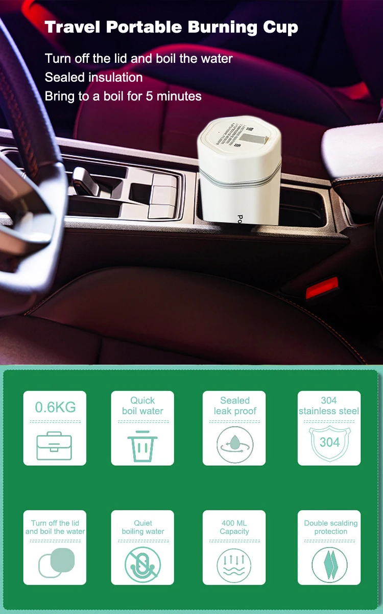 In Car Use Mini Cup Water Boiling Kettle Useful Gift Multifunction