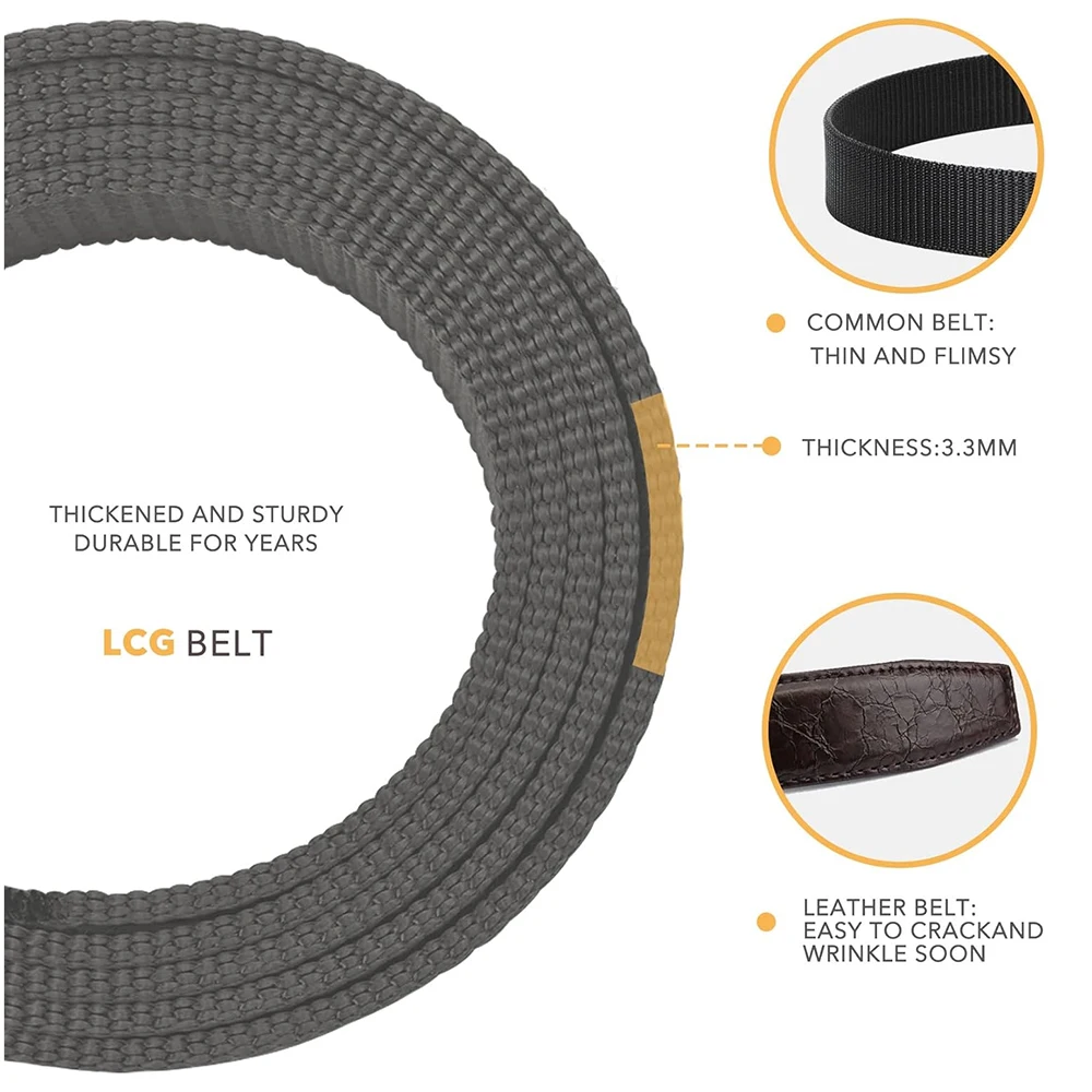 Wholesale Durable Ratchet Belts Nylon Web Belts Casual with Automatic Buckle Adjustable Golf Tactical Nylon Belt