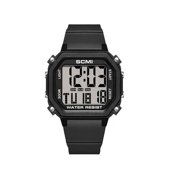 New minimalist style sports digital display square electronic watch with waterproof and high aesthetic value student watch