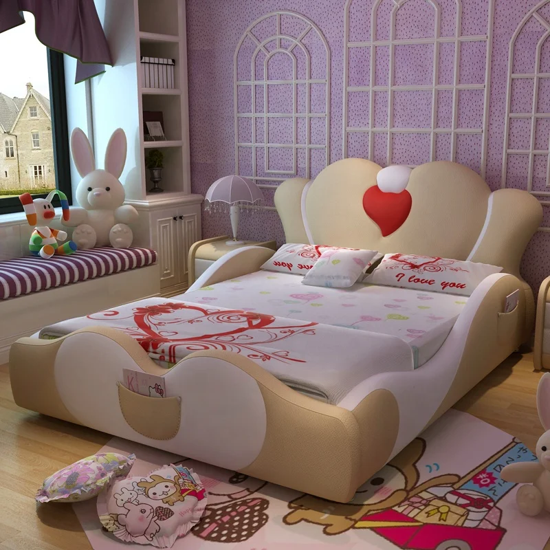 Детская двухъярусная кровать розового цвета для спальни CB02