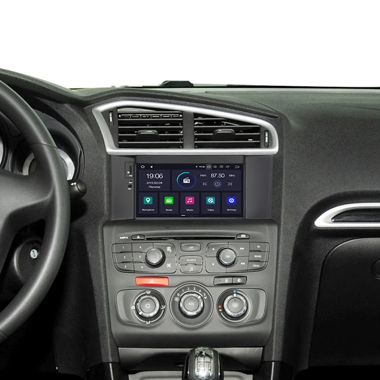 Android 9.0 2G RAM 16G ROM Car DVD Player for Citroen C4 C4L DS4 2011-2016 Multimedia Radio Stereo GPS Navigation Audio WIFI