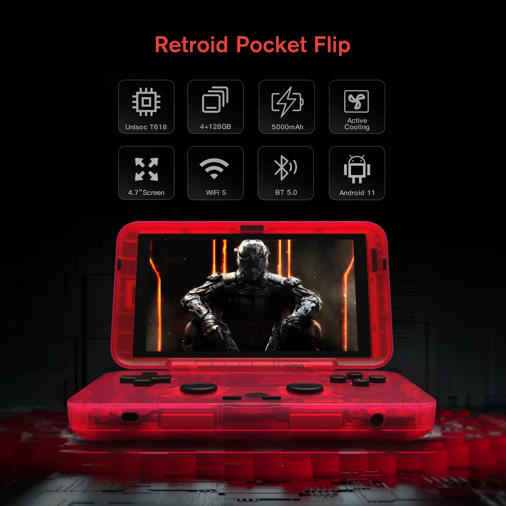 Retroid Pocket Flip GCカラー 本体のみ 中華ゲーム機「Retroid Pocket Flip」販売開始｜クラムシェル型